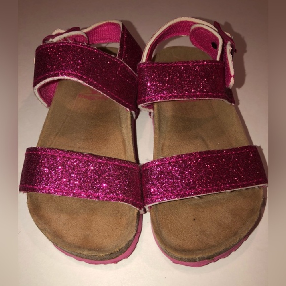 Rugged bear‎ pink sandals Girls size 10 pink sparkle buckle closure